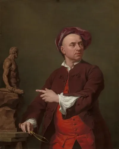 John Michael Rysbrack Modelling His Terra Cotta Statue Of Hercules