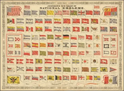 Johnsons New Chart Of National Emblems