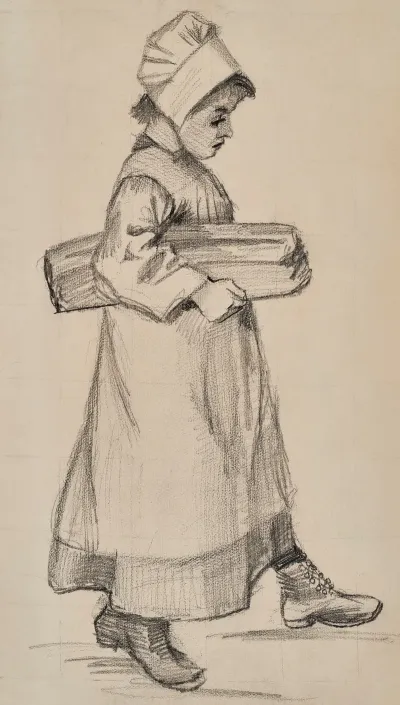Jong Meisje Met Een Brood Young Girl With A Loaf Of Bread
