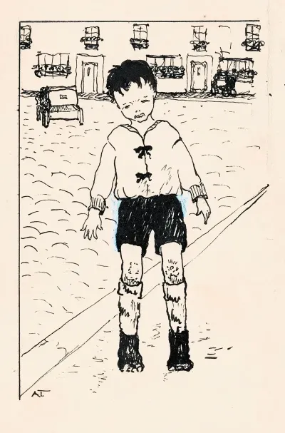 Jongen Met Geschaafde Knieen
