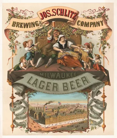 Jos Schlitz Brewing Company Milwaukee Lager Beer