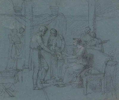 Joseph And Mary Show Jesus To Saint Anne