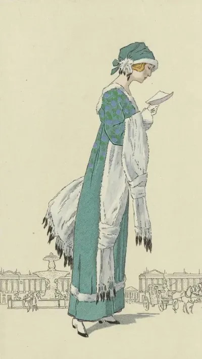 Journal Des Dames Et Des Modes 1912 Costumes Parisiens No 29 Robe De Toque De Velours