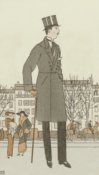 Journal Des Dames Et Des Modes 1912 Costumes Parisiens No 33 Mise Dun Jeune Homme
