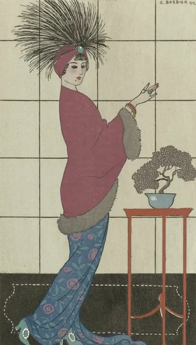 Journal Des Dames Et Des Modes 1912 Costumes Parisiens No 35 Manteau De Damas Ros
