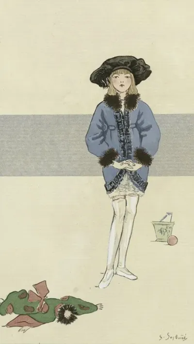 Journal Des Dames Et Des Modes Costumes Parisiens 1912 No 34 Manteau De Fillett
