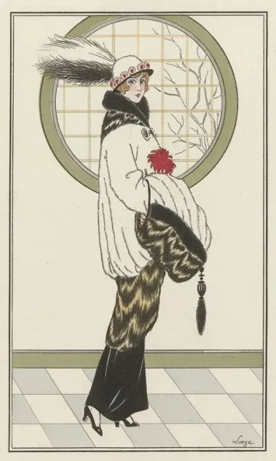 Journal Des Dames Et Des Modes Costumes Parisiens 1913 No 127 Parure Dhermin