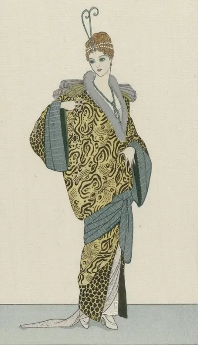 Journal Des Dames Et Des Modes Costumes Parisiens 1914 No 139 Manteau Du Soir
