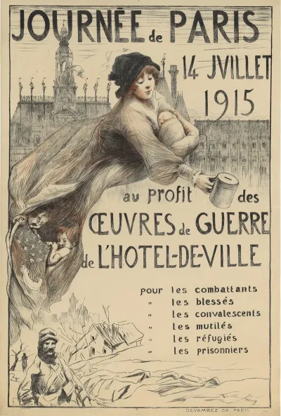 Journees De Paris 14 Juillet 1915 Au Profit Des Oeuvres De Guerre De Lhotel De Ville