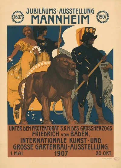 Jubilaums Ausstellung Kunst Und Gartenbau Mannheim 1607 1907