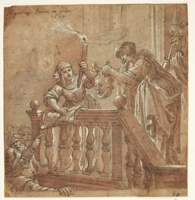 Judith Fremviser Holofernes Afhuggede Hoved For Folket