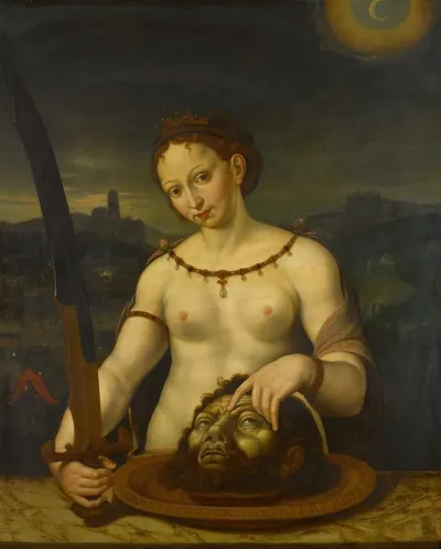 Judith With The Head Of Holofernes The Battle Between The Assyrians And The Israelites At Bethulia Beyond