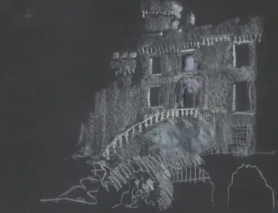 Juliette Ou La Clef Des Songes Maquette De Decor Facade De Chateau Avec Escalier