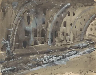 Juliette Ou La Clef Des Songes Maquette De Decor Tunnel Corps Allonges Et Lies