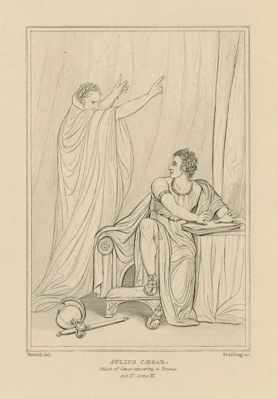 Julius Caesar Ghost Of Caesar Appearing To Brutus Act Iv Scene Iii