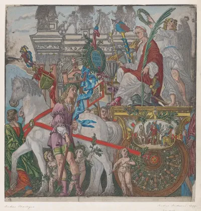 Julius Caesar In His Horse Drawn Chariot
