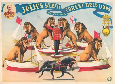 Julius Seeth With His Forest Bred Lions