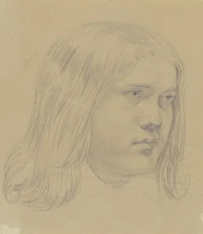 Junglingskopf Mit Langem Haar