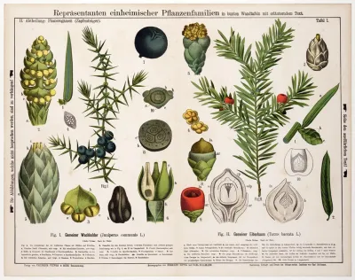 Juniperus Communis Taxus Baccata Jeneverbes Venijnboom