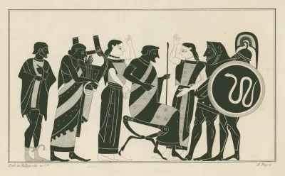 Jupiter About To Give Birth To Minerva Is Attended By Two Eileithyias Goddesses Of Birth And Apollo Mercury Hercules And Mars