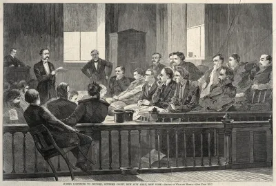 Jurors Listening To Counsel Supreme Court New City Hall New York