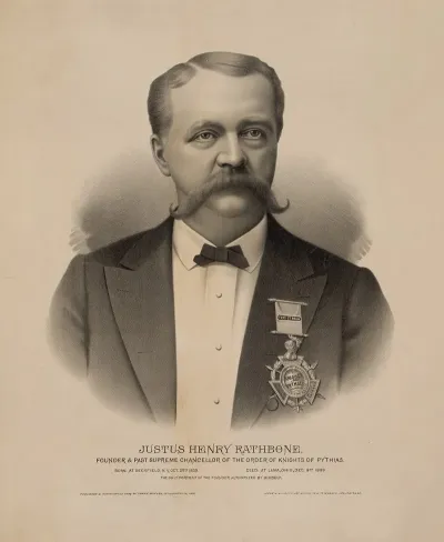 Justus Henry Rathbone Founder Past Supreme Chancellor Of The Order Of Knights Of Pythias