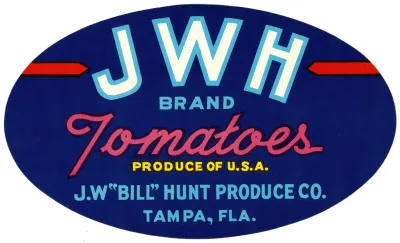 Jwh Brand Tomatoes Label
