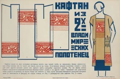 Kaftan Iz Dvukh Vladimirskikh Polotenets Ris V Mukhina Po Modeli N Lamanovoi Tablitsa No 19