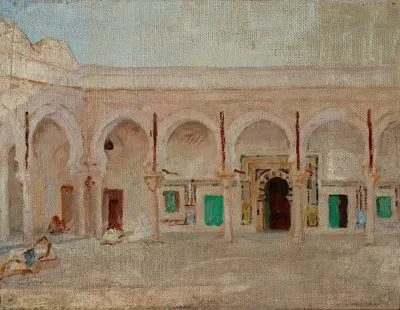 Kairouan Courtyard In The Mosque Of The Sword