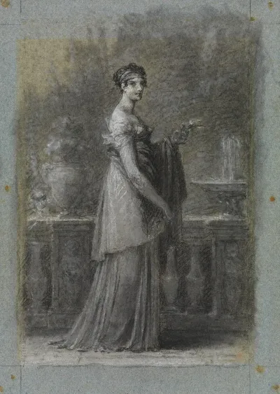 Kaiserin Josephine Bonaparte Stehend In Ganzer Figur