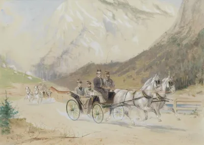 Kaiserliche Kutschenausfahrt Im Salzkammergut