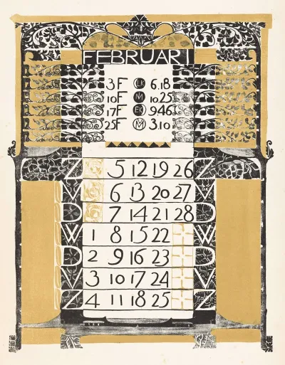 Kalenderblad Februari 1899