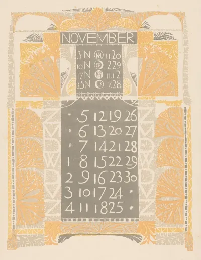 Kalenderblad November 1899