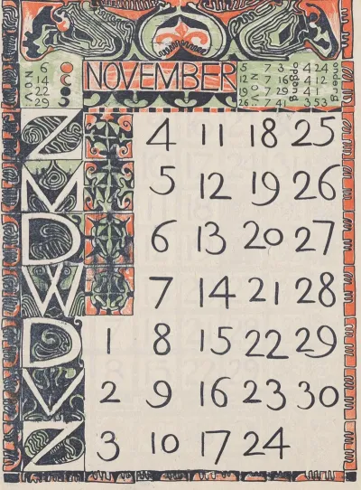 Kalenderblad November 1900