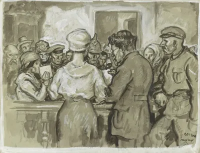 Kalenin President Of Soviet Russia Receiving And Listening To The Appeals And Complaints Of Workers