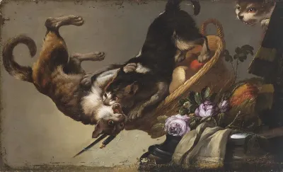 Kampfende Katzen