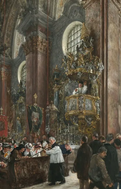 Kanzelpredigt In Der Pfarrkirche Zu Innsbruck