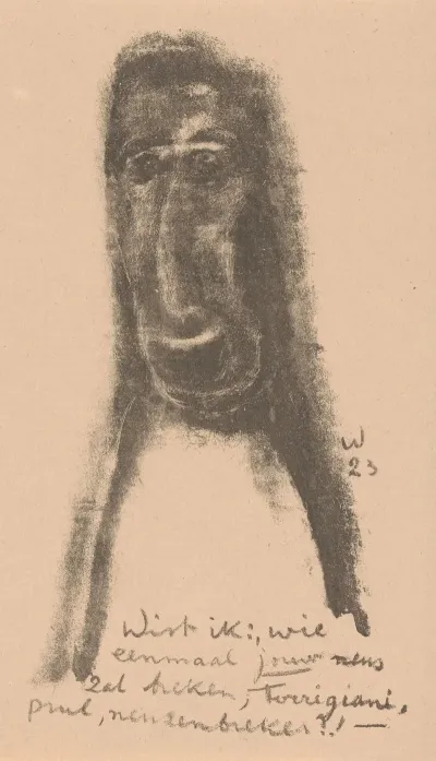 Karikaturale Figuur Met Open Mond