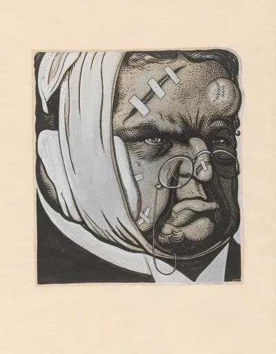 Karikatuur Van Abraham Kuyper Na De Reis Naar Brussel En De Zaak Van Heeckeren 2