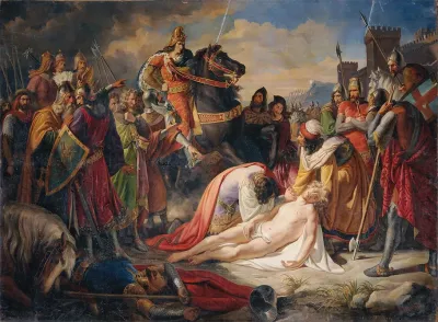 Karl I Von Anjou An Der Leiche Manfreds Nach Der Schlacht Von Benevent Am 26 Februar 1266