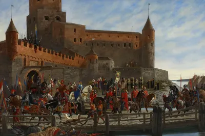 Karl Knutson Bonde Leaving Vyborg Castle For The Royal Election In Stockholm 1448