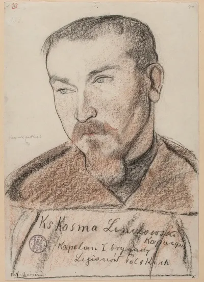 Karol Kosma Lenczowski Kapucyn Kapelan 1 Pulku Piechoty I Brygady Legionow Polskich