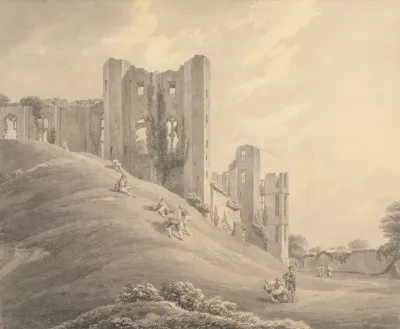 Kenilworth Castle With Figures On The Hillside