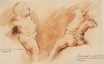 Kentaur Betvunget Af Amor Antik Skulpturgruppe To Studier Af Amor Den Ene Set Fra Hojre Den Anden Bagfra