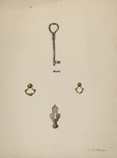 Key Escutcheon Drawer Pull