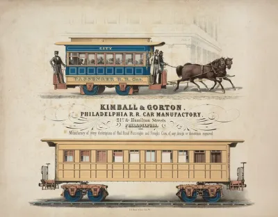 Kimball Gorton Philadelphia R R Car Manufactory 21st Hamilton Streets Philadelphia