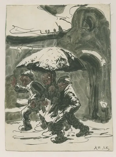 Kinderen In De Sneeuw