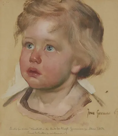 Kinderportrait Studie Zum Fresko Lasset Die Kindlein Zu Mir Kommen