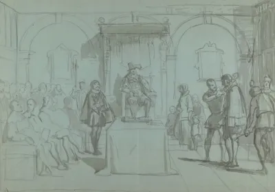 King Christian Iv Of Denmark Judging Christoffer Rosenkrantz