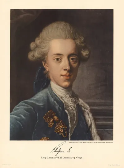 King Christian Vii Of Denmark After Louis Michel Van Loo